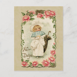Postal Chica victoriano Feria de días de reproducción de 
