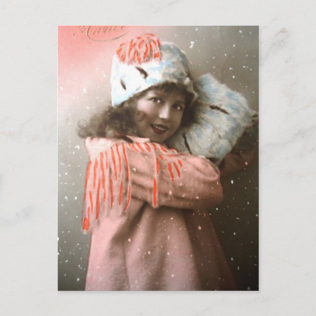 Postal Chica victoriano vintage (Anverso)