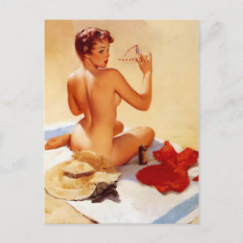 Postal Chica Vintage Beach Beauty Pin Up
