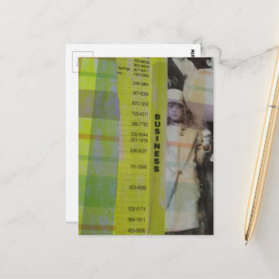 Postal Chica Vintage con Globos Collage