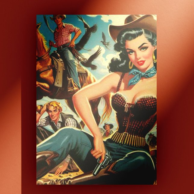 Postal Chica Vintage del País Occidental (Subido por el creador)