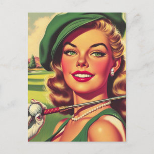 Postal Chica Vintage Golf