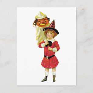 Postal Chica Vintage Halloween