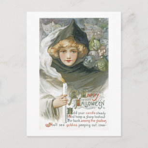 Postal Chica Vintage Halloween
