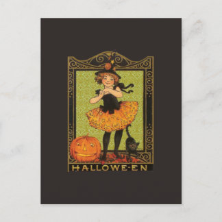 Postal Chica Vintage Halloween