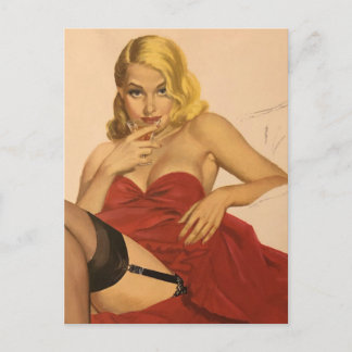 Postal chica Vintage Pin Up