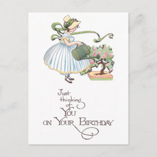 Postal Chica Waters Bonsai Vintage Birthday