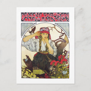 Postal Chica y Geranium, Mucha
