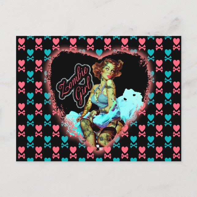 Postal chica Zombie De 80 (Anverso)
