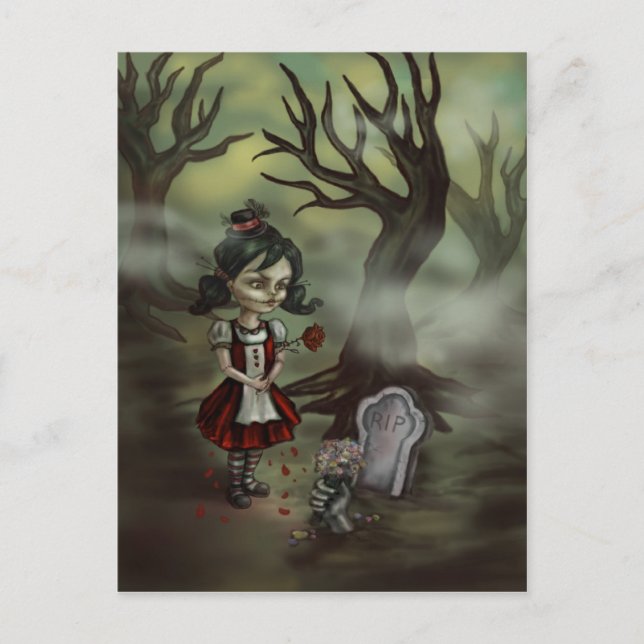Postal Chica Zombie Graveyard (Anverso)