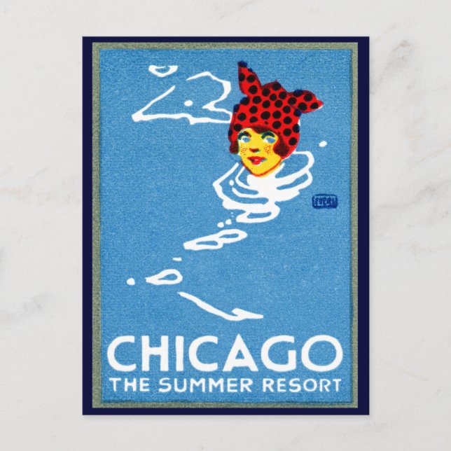 Postal Chicago 1912, The Summer Resort (Anverso)