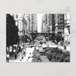 Postal Chicago, Chicago - en blanco y negro