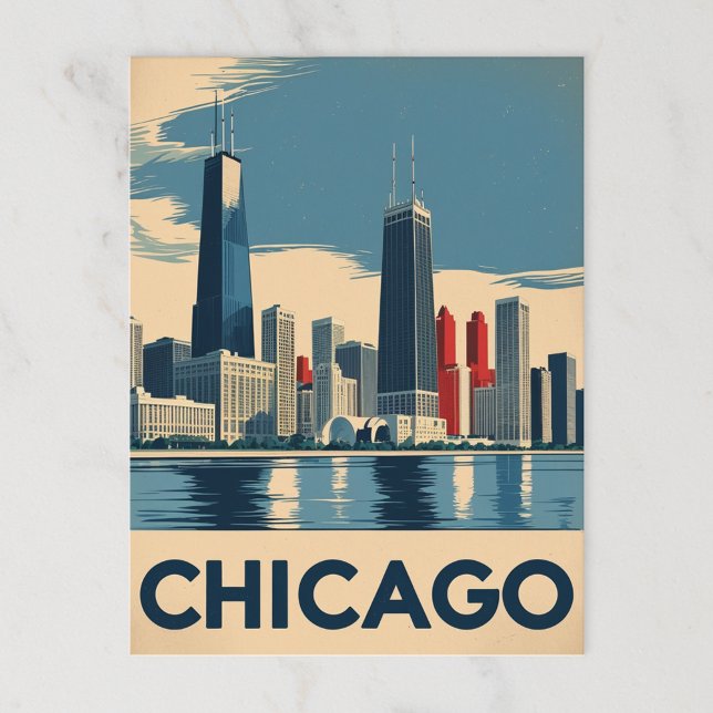 Postal Chicago Cityscape (Subido por el creador)