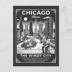 Postal Chicago Ciudad illinois La Ciudad Ventosa