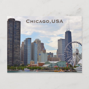 Postal Chicago, EE.UU. Vintage Travel Tourism Add Postcar