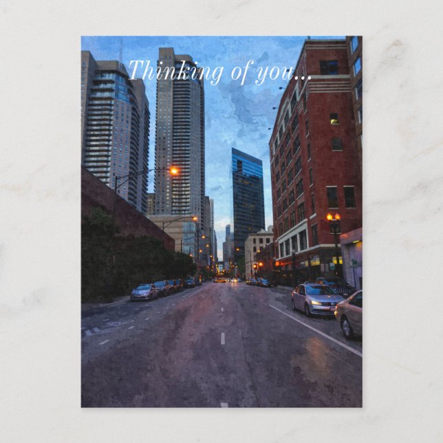 Postal Chicago Evening Drive (Anverso)