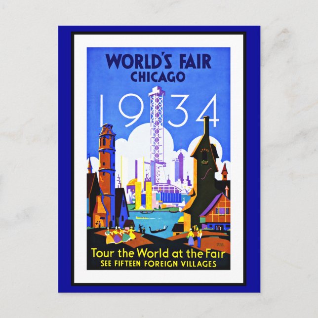 Postal Chicago Greetings Vintage (Anverso)