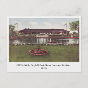 Postal Chicago IL, Garfield Park, Water Court, vista de l