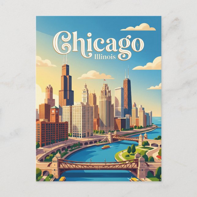 Postal Chicago Illinois (Anverso)