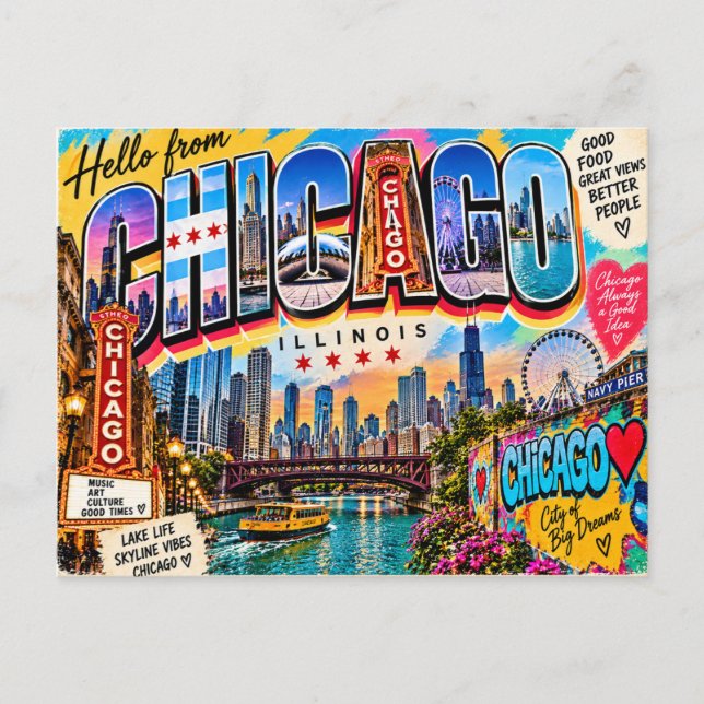 Postal Chicago Illinois (Anverso)