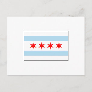 Postal Chicago, Illinois Bandera de Estados Unidos
