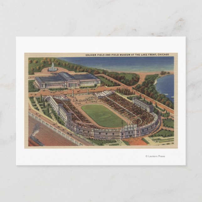 Postal Chicago, Illinois - Campo y campo de soldados (Anverso)