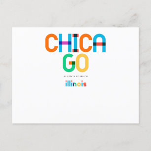 Postal Chicago Illinois de mediados de siglo, Arte Pop,