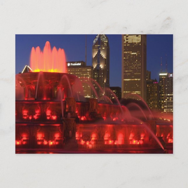 Postal Chicago, Illinois, Fuente de Buckingham (Anverso)