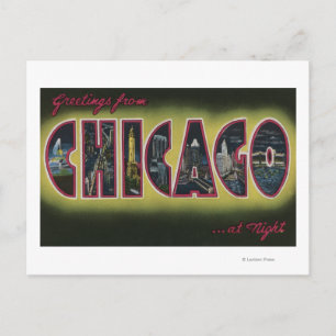 Postal Chicago, Illinois (Noche)