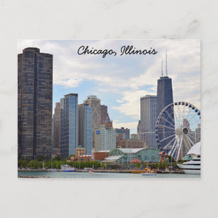 Postal Chicago, Illinois Postcard