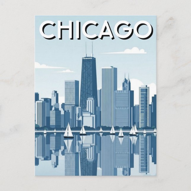 Postal Chicago Illinois Travel (Anverso)