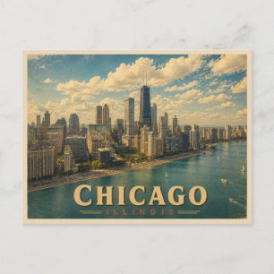 Postal Chicago Illinois Viajes Antiguos