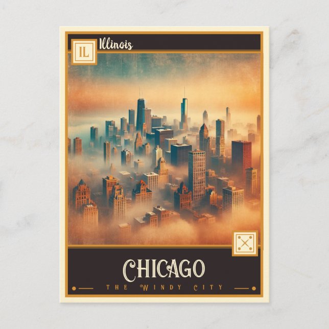 Postal Chicago, Illinois | Vintage (Anverso)
