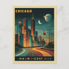 Postal Chicago Milla Magnífica Vintage