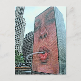 Postal Chicago Millennium Park Illinois Face