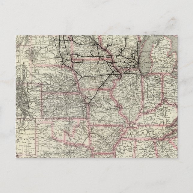 Postal Chicago Milwaukee y St Paul Ry y conexiones (Anverso)