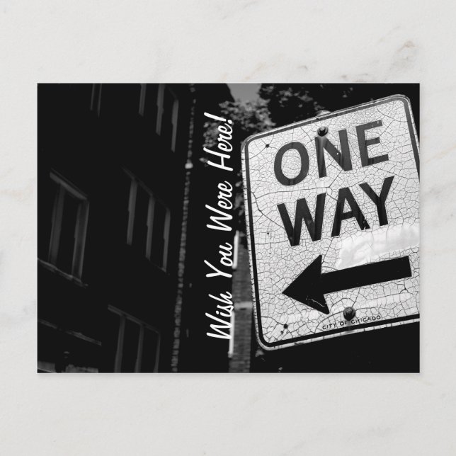 Postal Chicago One Way (Anverso)