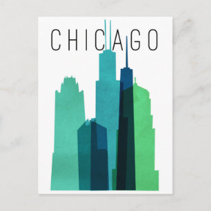 POSTAL CHICAGO POSTCARD