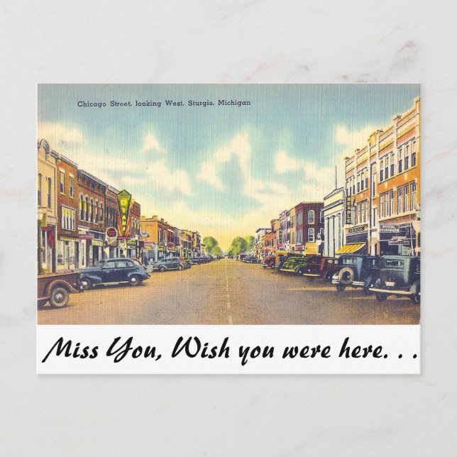Postal Chicago Street, Sturgis, Michigan (Anverso)