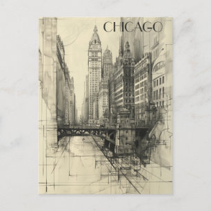 Postal Chicago USA Travel