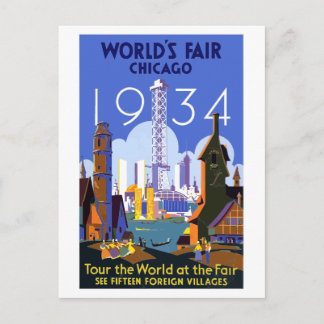 Postal Chicago-Weltausstellung 1934