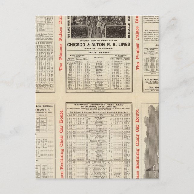 Postal Chicago y Alton Railroad 3 (Anverso)