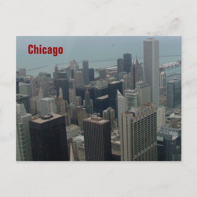 Postal Chicago y el lago Michigan (Anverso)