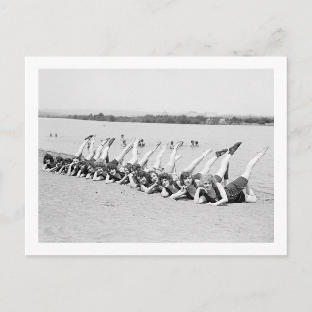 Postal chicas bailarines de los años 1920 (Anverso)