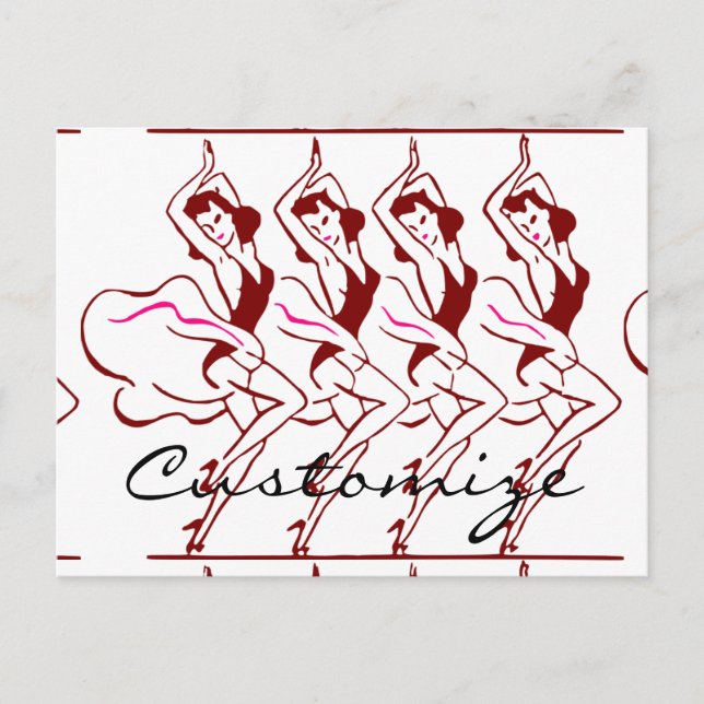 Postal Chicas bailarines Thunder_Cove (Anverso)