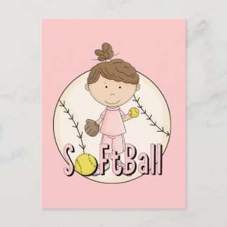 Postal Chicas Camisetas y Regalos de Softball