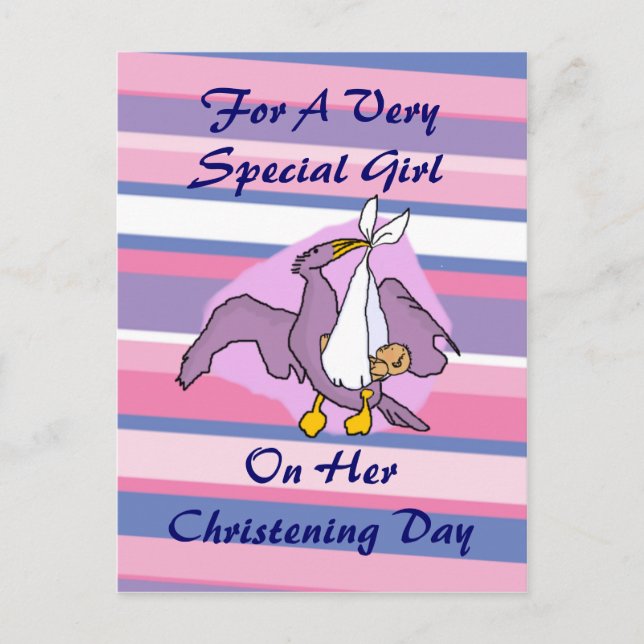 Postal Chicas Christening Bird (Anverso)