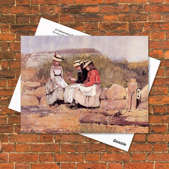 Postal Chicas con Lobster Winslow Homer (Subido por el creador)