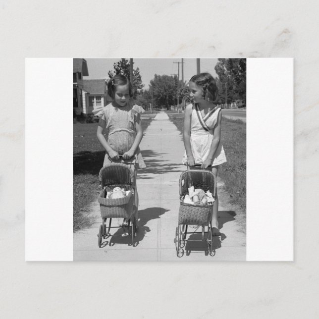 Postal Chicas con muñecas, 1941 (Anverso)