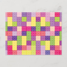 Postal Chicas Construyendo Ladrillos Bloques Cumpleaños G